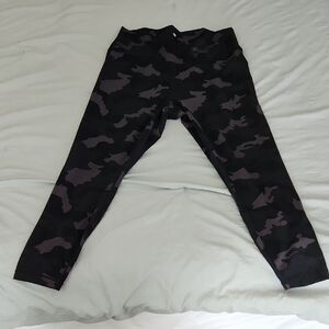 Velocity Black and Purple Camouflage Leggings